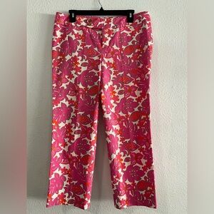 Lilly Pulitzer Bailey Skinny Capri-Print ‎ Pants Size 8